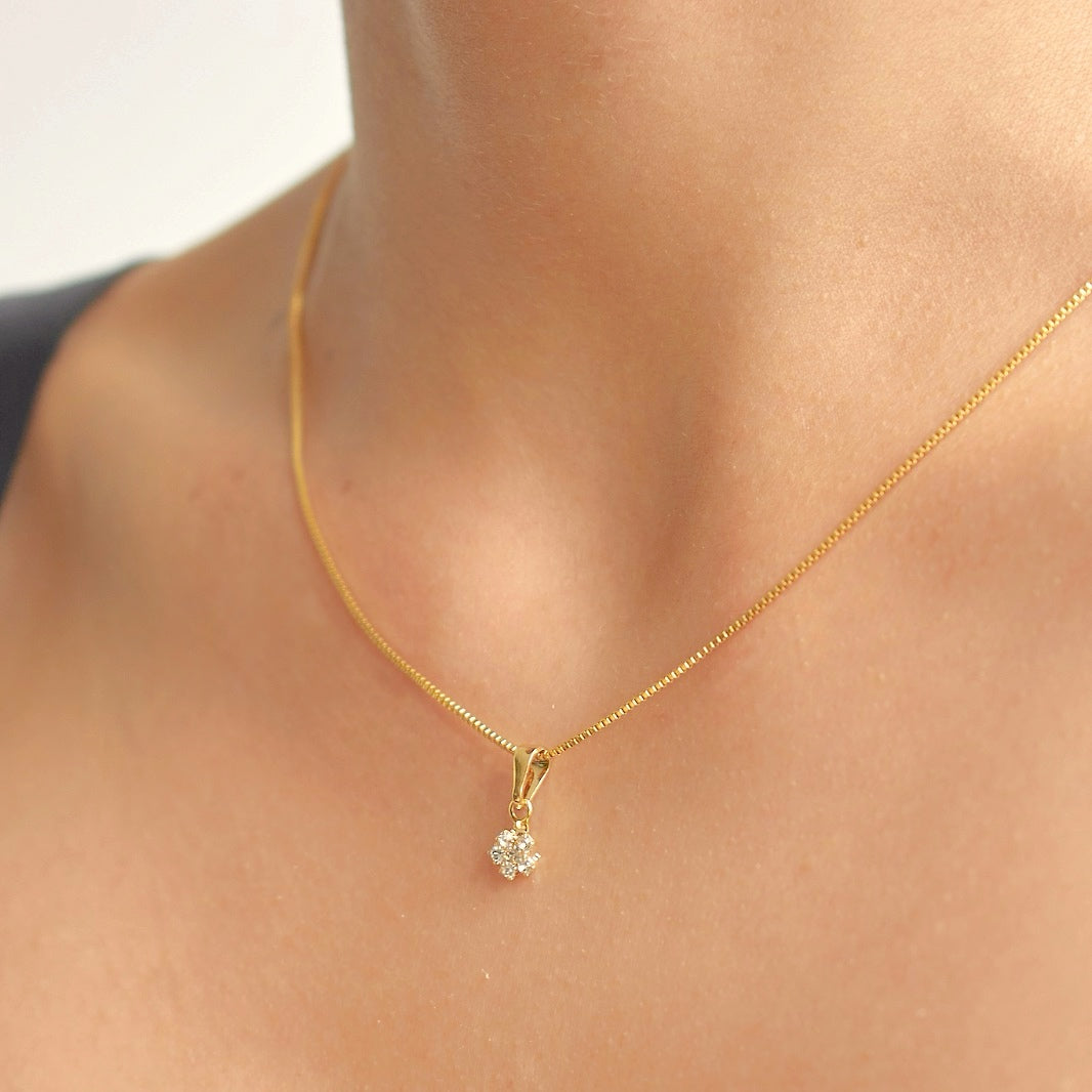 Cadena Oro Laminado Florecita