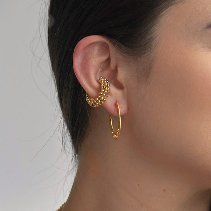 Earcuff Tejido Balines