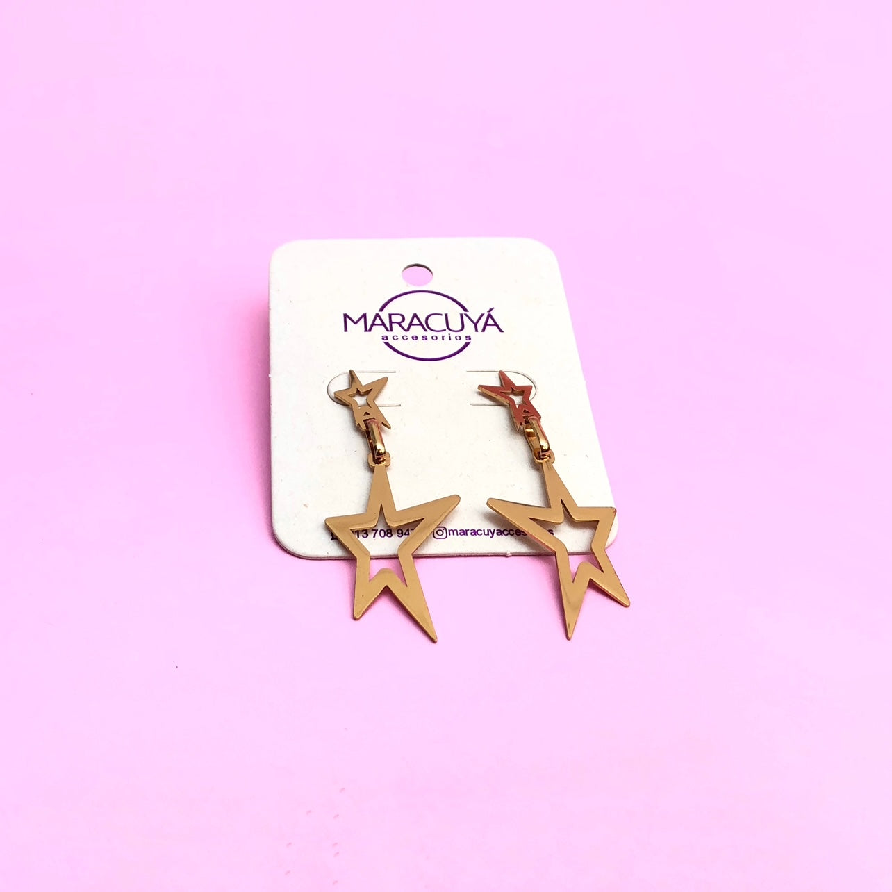 Aretes Acero Estrellas