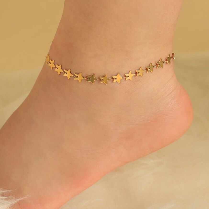 Tobillera Estrellas Dorada