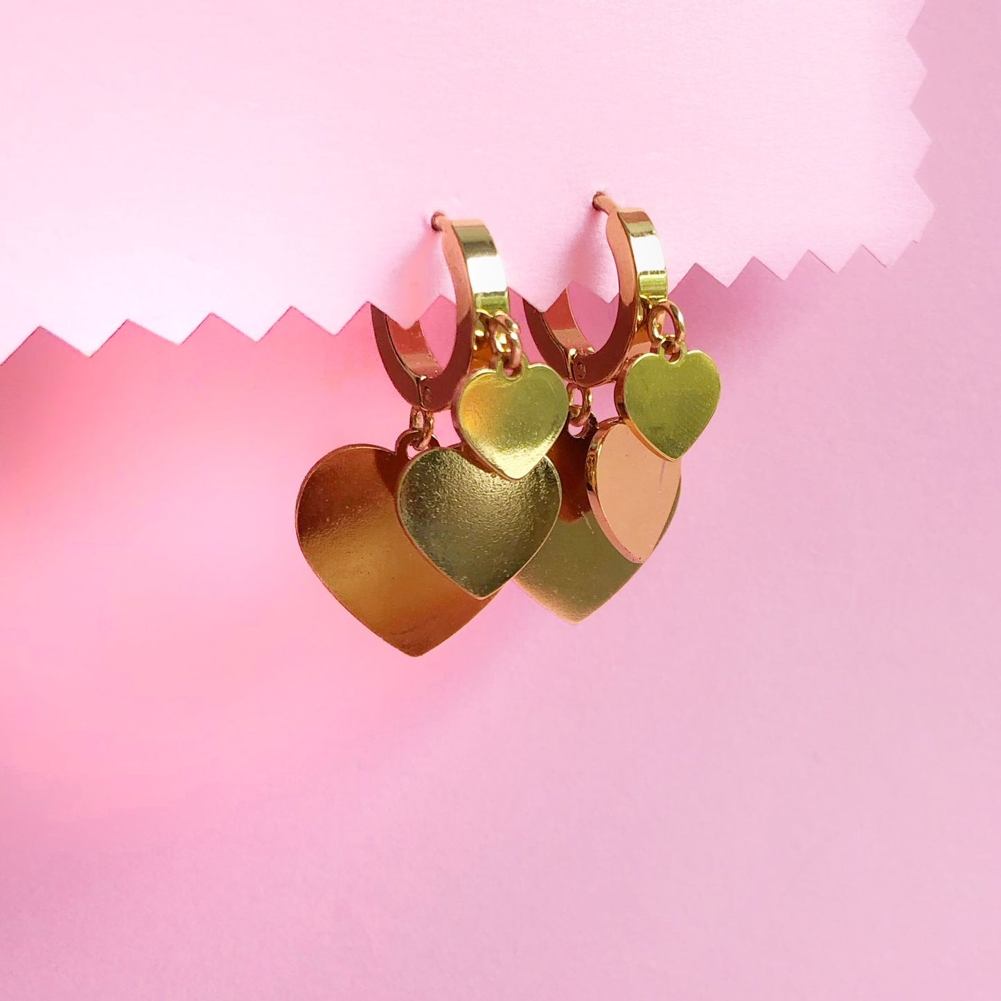 Aretes Cascada Corazón