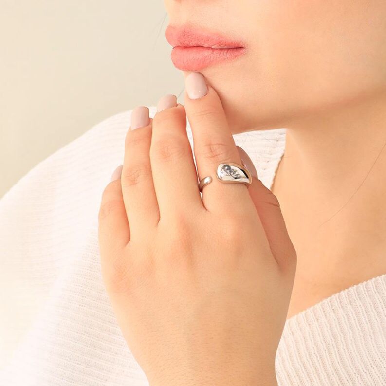 Anillo Chunky Plateado