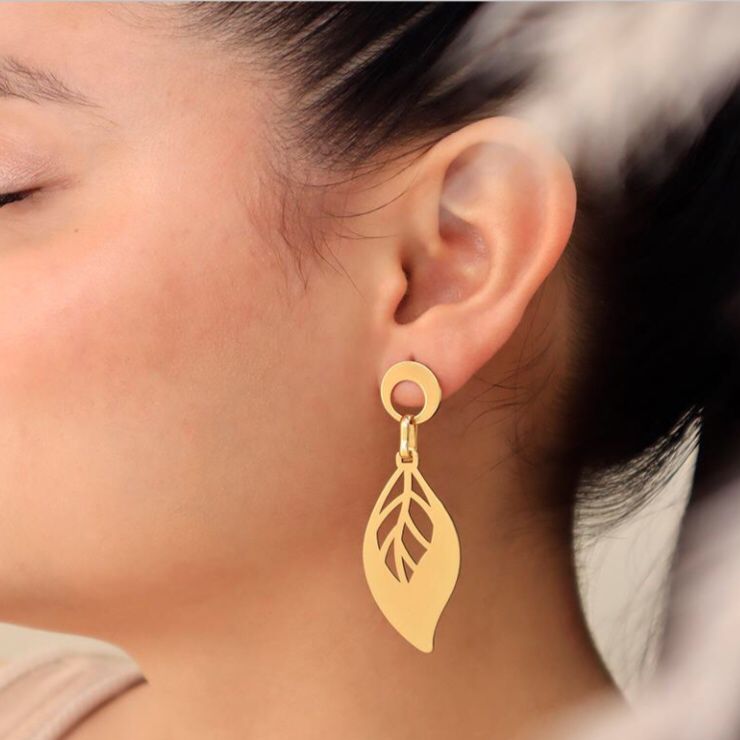 Aretes Acero Hoja