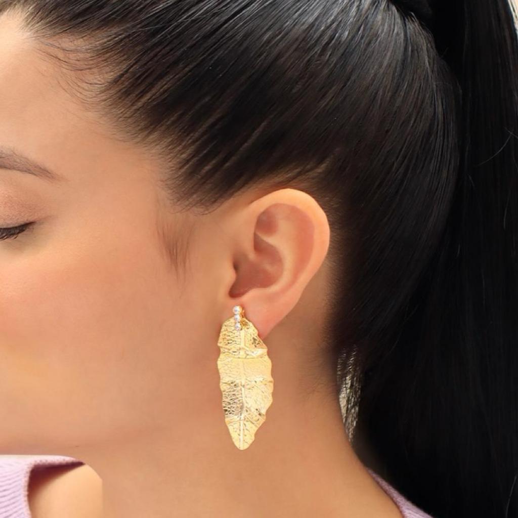 Aretes Bronce - Hoja